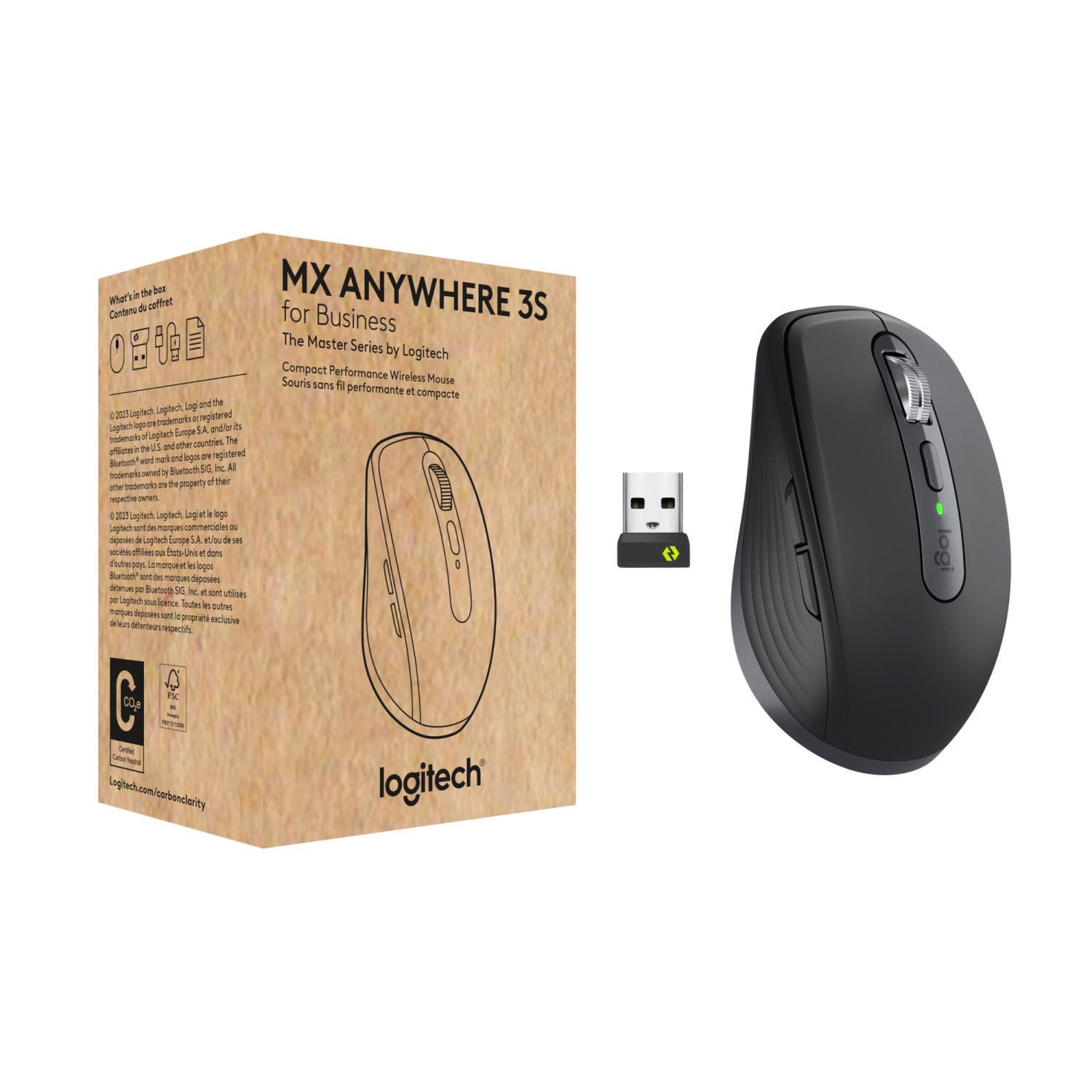 Voir la diapositive 2 : Logitech Souris Logitech MX Anywhere 3S pour entreprise Graphite