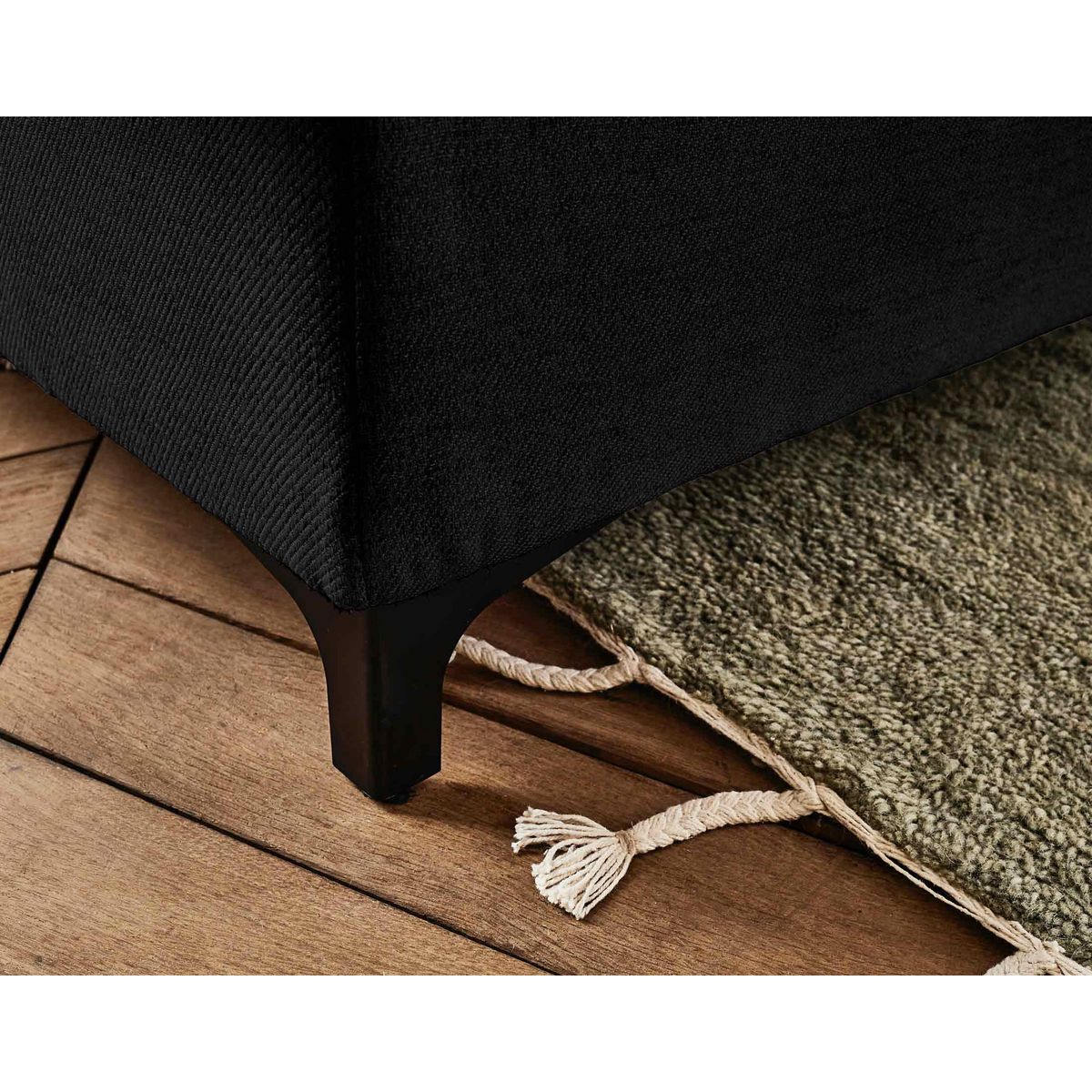 LISA DESIGN Olinda - canapé d'angle gauche - 5 places - convertible avec coffre et têtières réglables - en tissu