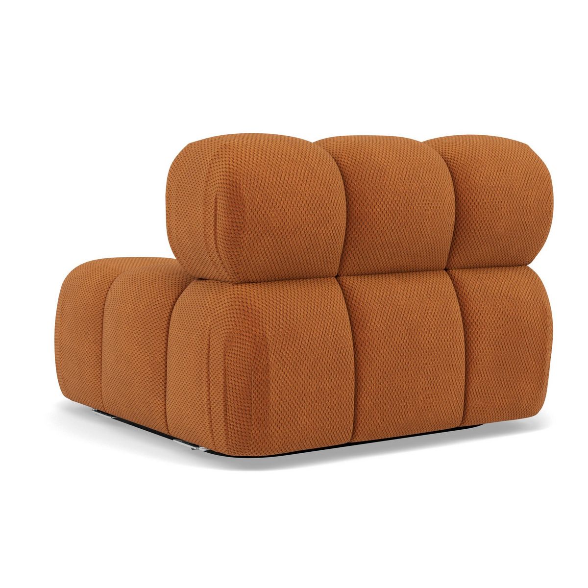 LISA DESIGN Ruby - module d'assise sans accoudoirs en velours texturé