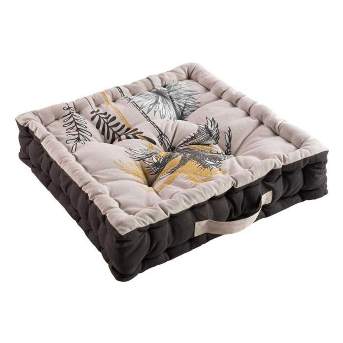 Paris Prix Coussin de Sol Imprimé  Palmerys  45x45cm Beige