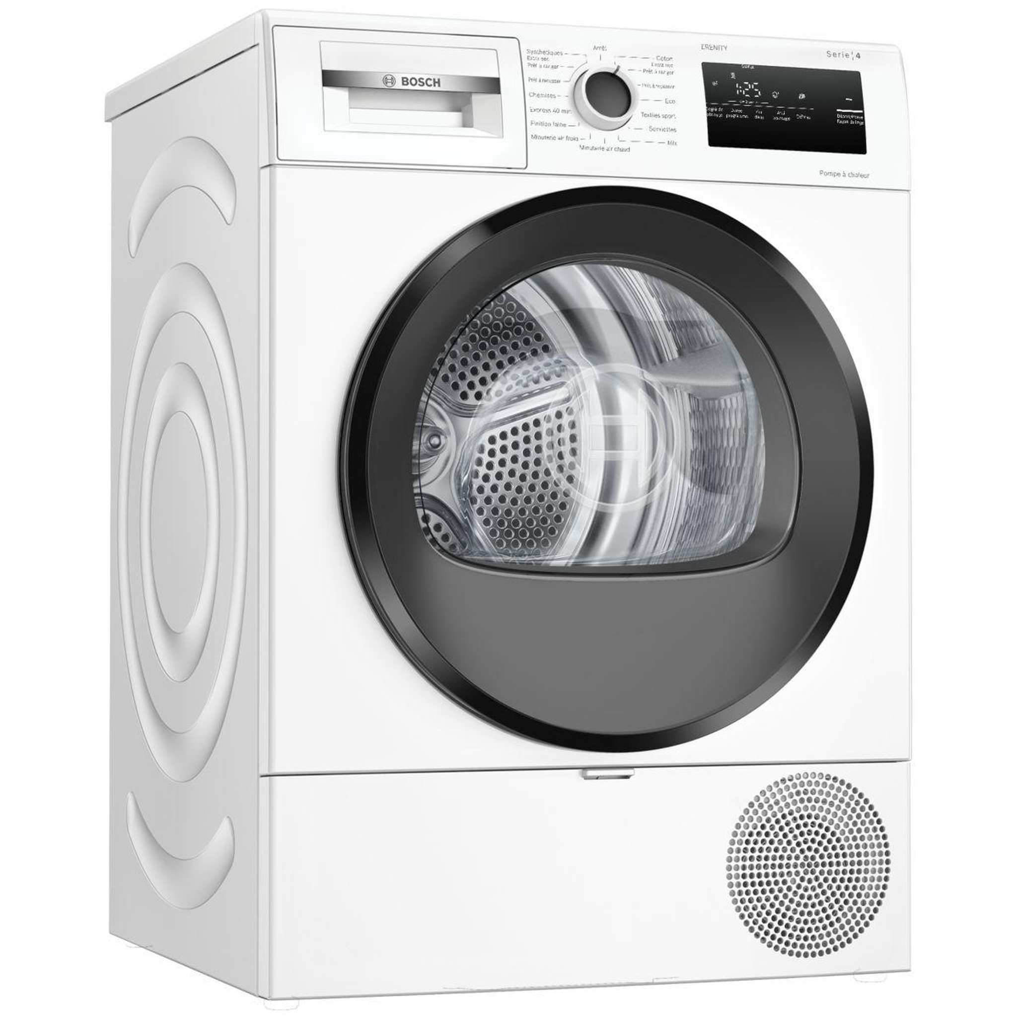 Voir la diapositive 3 : BOSCH Sèche linge pompe à chaleur WTH8520BFR 8kg - Soin quotidien & Ultra-silencieux, SERENITY, Série 4