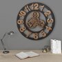 Voir la diapositive 1 : VIDAXL Horloge murale Metal 58 cm Dore et noir
