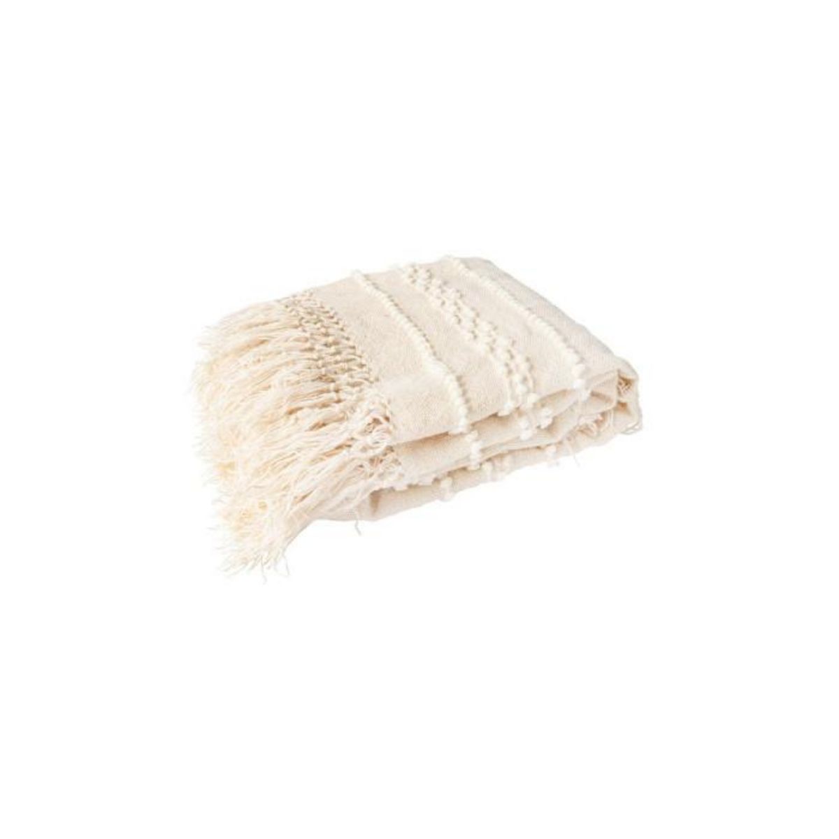 Paris Prix Plaid Tissé à la Main  Bohist II  130x170cm Naturel