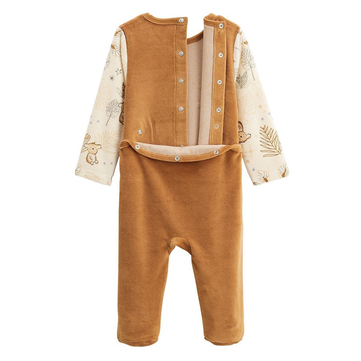 Petit Béguin Lot de 2 pyjamas bébé en velours Constellation