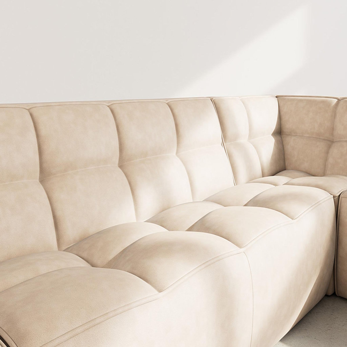 LISA DESIGN Alya - canapé modulable panoramique 7 places en simili