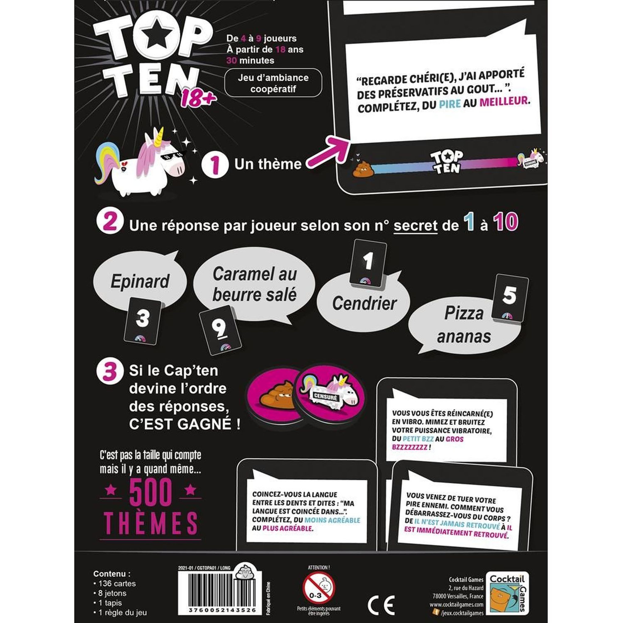 Voir la diapositive 4 : ASMODEE Jeu Top Ten 18+