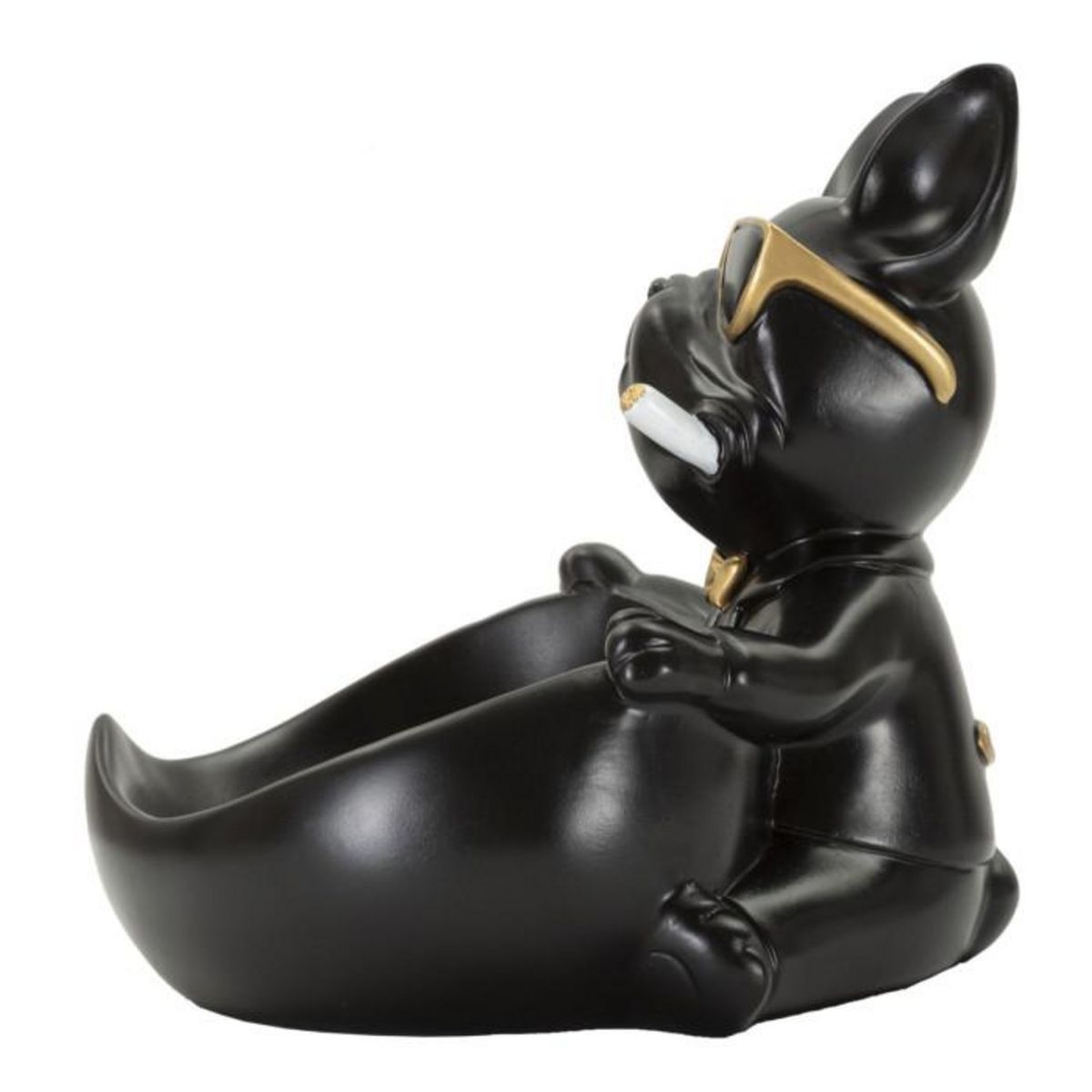 Paris Prix Vide-Poche Statuette Chien  Dog Ball  20cm Noir