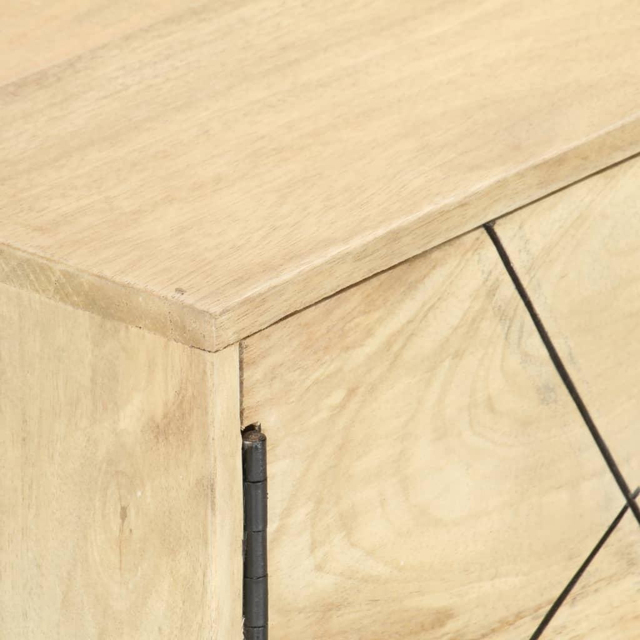 Voir la diapositive 4 : VIDAXL Meuble TV 140x30x40 cm bois de manguier massif