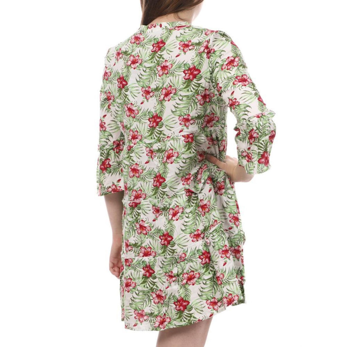 Vero Moda Robe Blanche/Fleurs Femme Vero Moda Easy