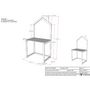Voir la diapositive 3 : Paris Prix Bureau Enfant en Bois  Dallas  150cm Blanc