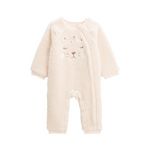 Petit Béguin Surpyjama bébé en sherpa Matcha. Coloris disponibles : Rose