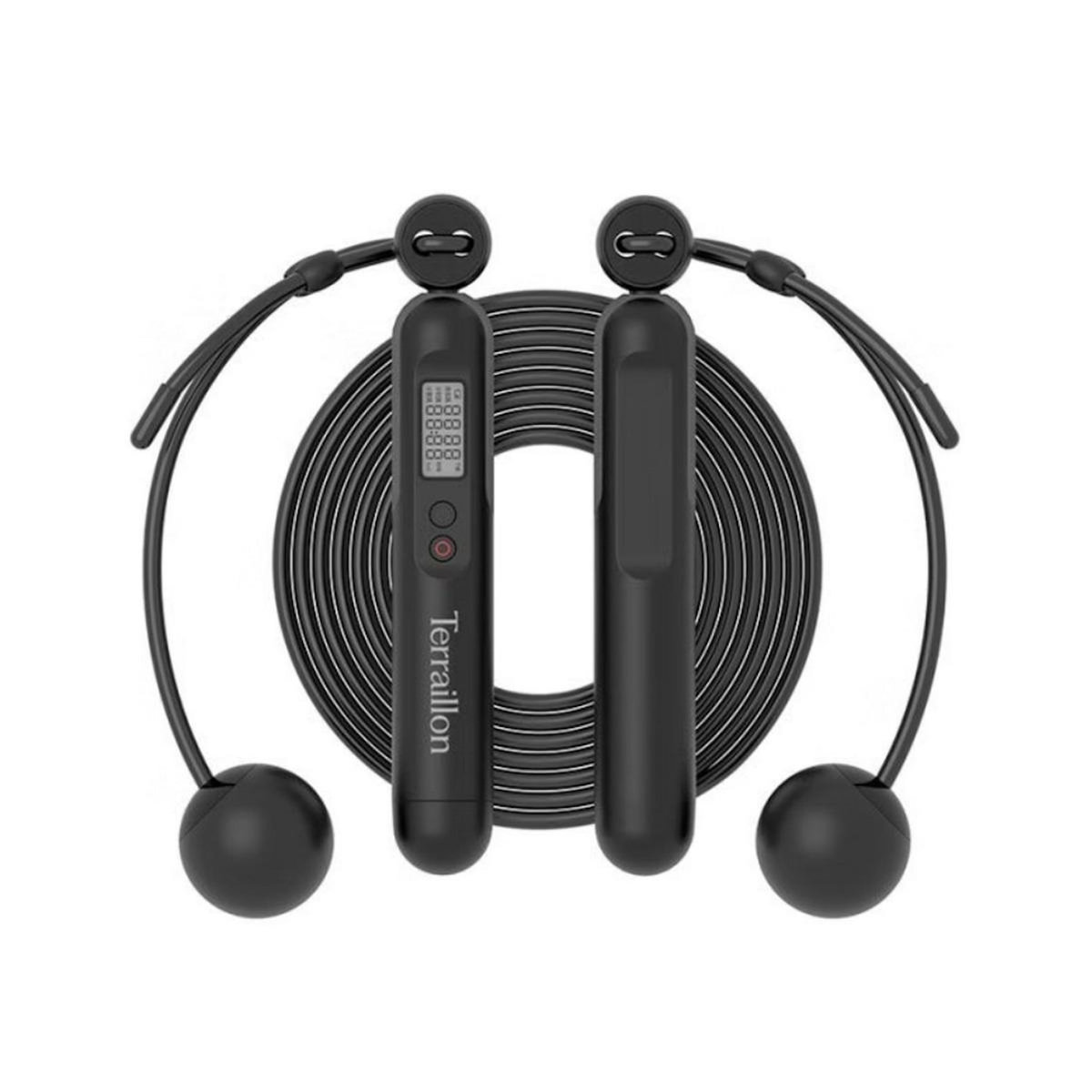 Terraillon Impédancemètre et corde à sauter connectés 180kg/100g noir - GYMFITCONNECT