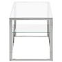 Voir la diapositive 3 : VIDAXL Table basse argente acier inoxydable et verre trempe