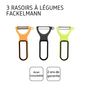 Voir la diapositive 4 : Fackelmann Lot de 3 rasoirs à légumes 13 cm Fackelmann Colors Edition