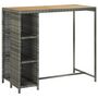 Voir la diapositive 2 : VIDAXL Ensemble de bar de jardin 5 pcs et coussins Resine tressee Gris