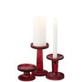 Voir la diapositive 5 : Paris Prix Lot de 3 Chandeliers en Verre  Nelly  16cm Rouge