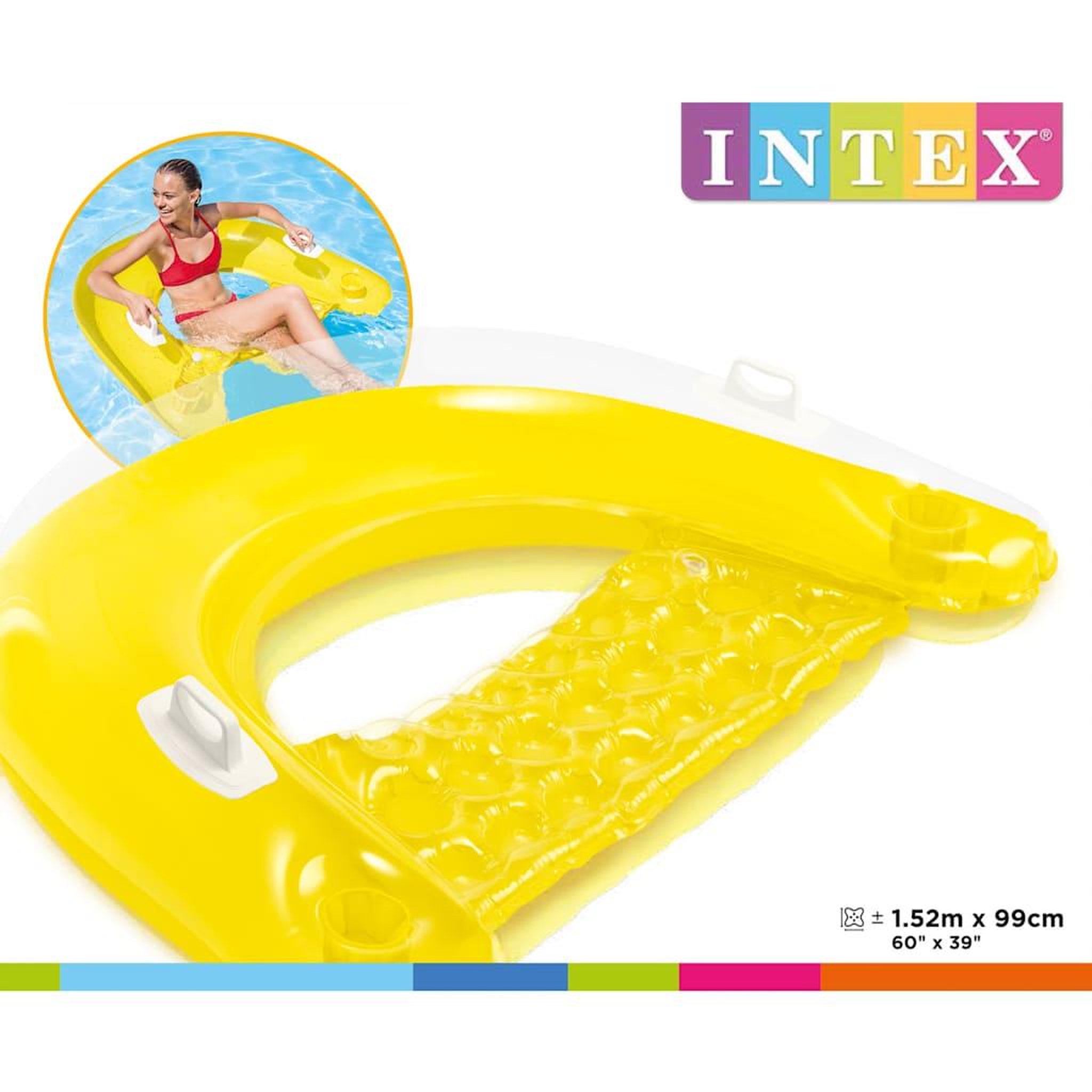 Voir la diapositive 2 : INTEX Intex Fauteuil flottant 152x99 cm