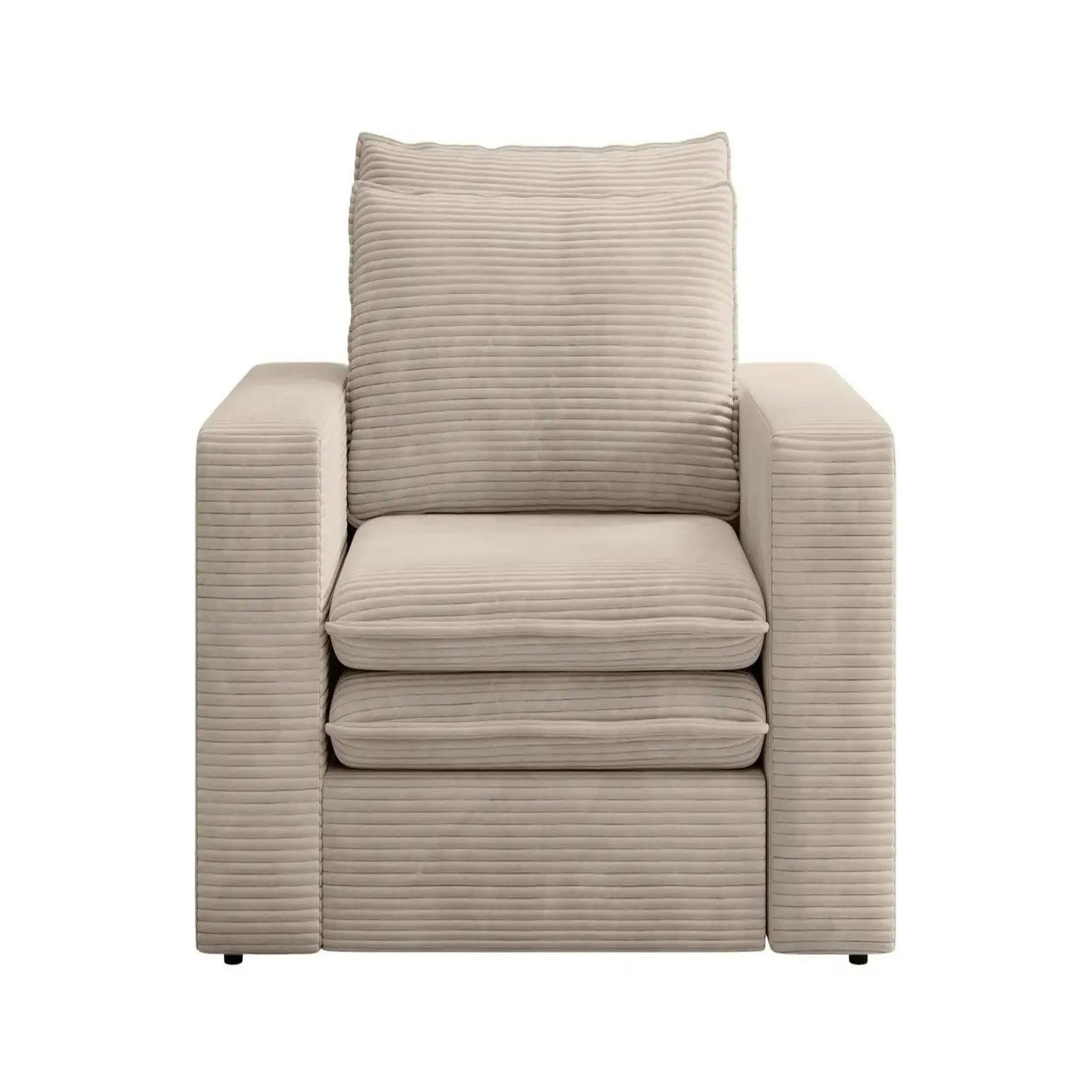 Voir la diapositive 1 : CASANOVA PARIS Oscar - fauteuil en velours côtelé