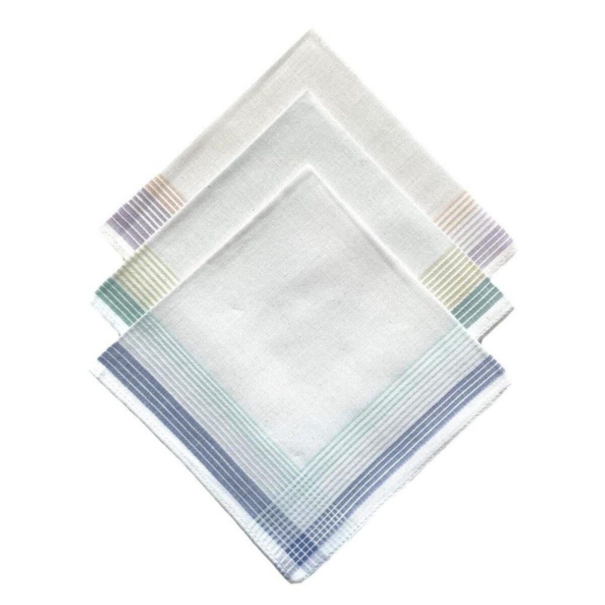 VANDERSICKEL Lot de 12 mouchoirs femme pastel 29x29 cm 100% coton