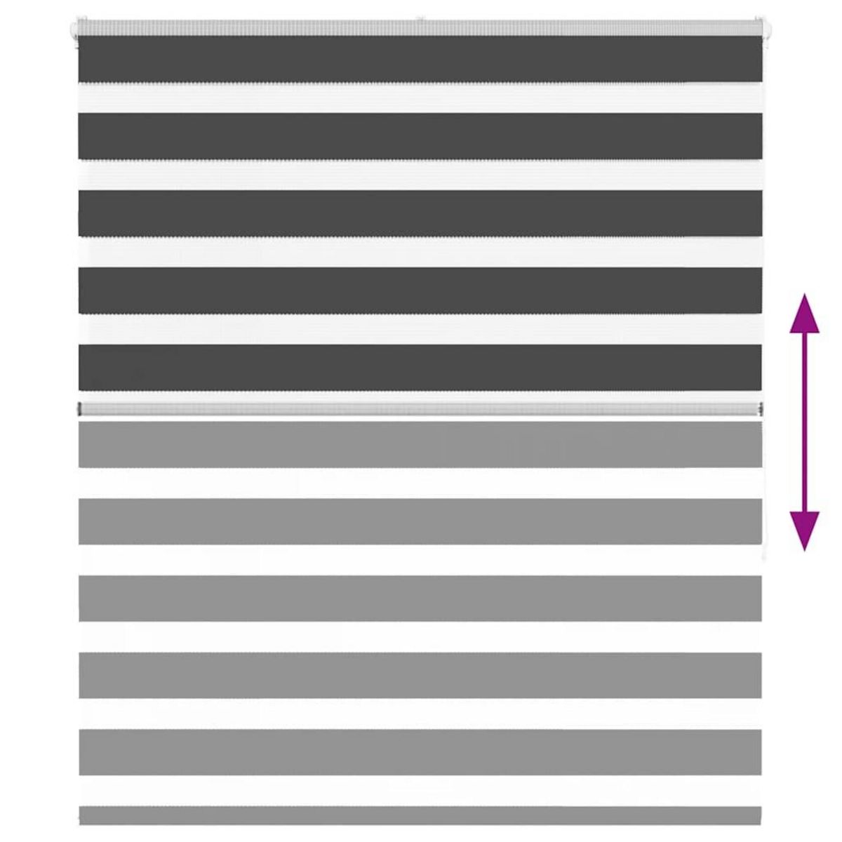 VIDAXL Store zebre noir 125x150 cm largeur du tissu 120,9 cm polyester