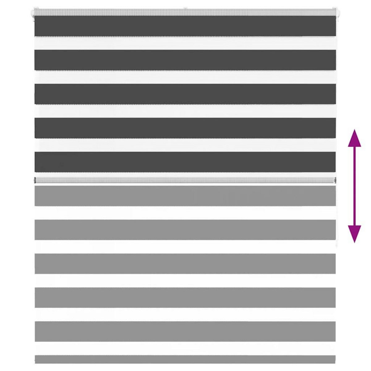 VIDAXL Store zebre noir 125x150 cm largeur du tissu 120,9 cm polyester