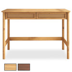 IDIMEX Bureau RODRIGO H 76 cm avec 2 tiroirs en bois massif. Coloris disponibles : Marron
