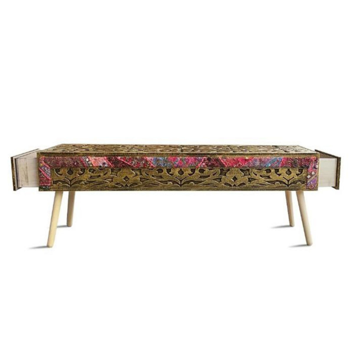Paris Prix Banc 2 Tiroirs  Jodipa  140cm Bronze & Multicolore