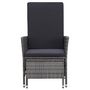 Voir la diapositive 4 : VIDAXL Salon de jardin 2 pcs avec coussins Resine tressee Gris