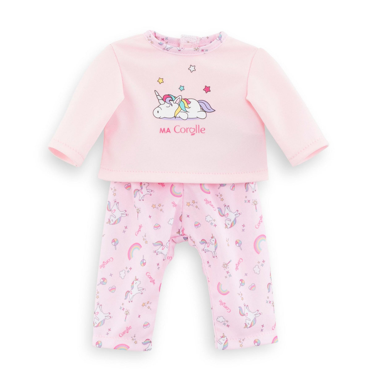 Pyjama Rose 2 Pièces Pour Poupée Ma Corolle 36 Cm – Vêtement Doux Et Facile à Mettre – Dès 3 Ans