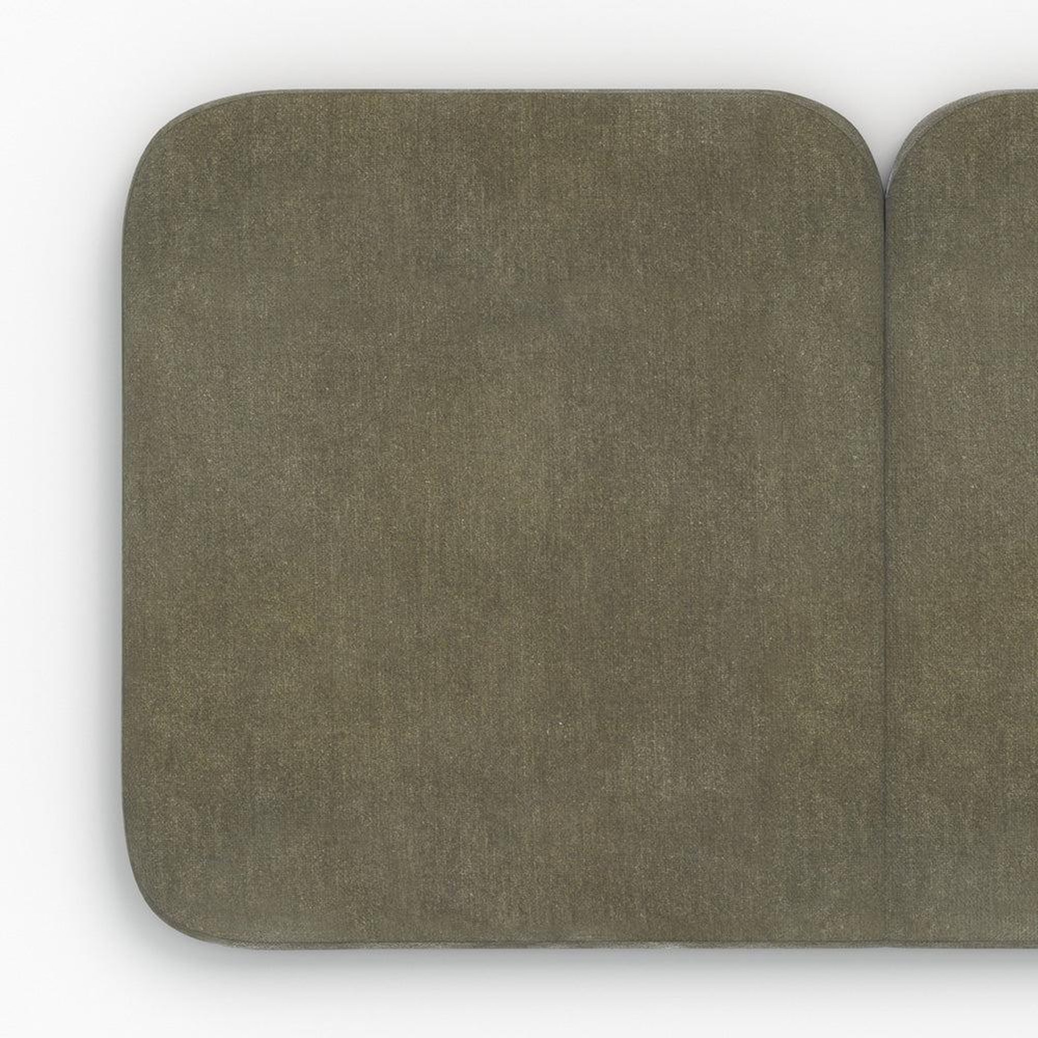 Voir la diapositive 6 : MAISON PAVANE Tête de lit en tissu vert olive 160 cm-etna
