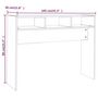 Voir la diapositive 6 : VIDAXL Table console blanc 105x30x80 cm bois d'ingenierie