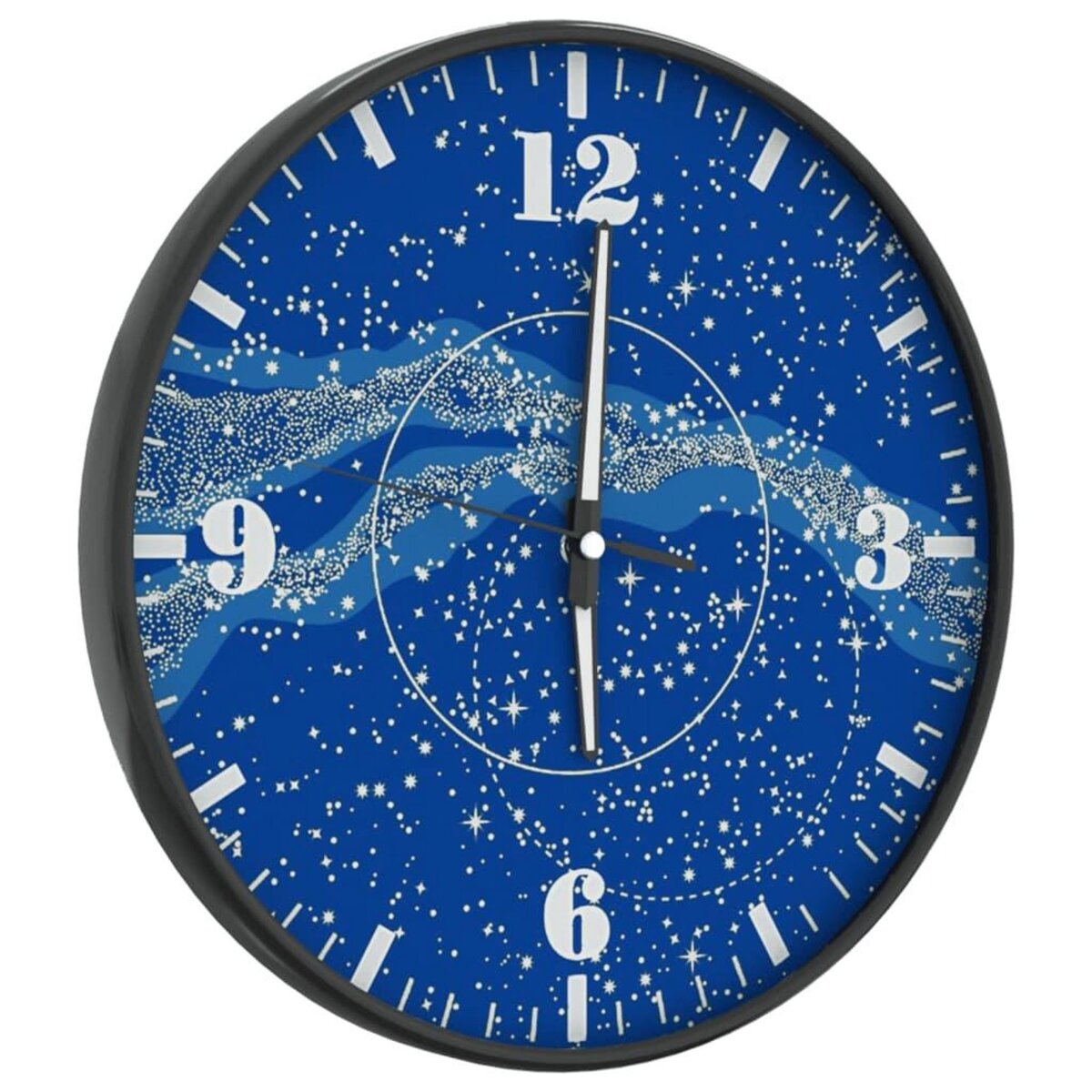 VIDAXL Horloge murale et echelles et aiguilles lumineuses bleu Ø30 cm