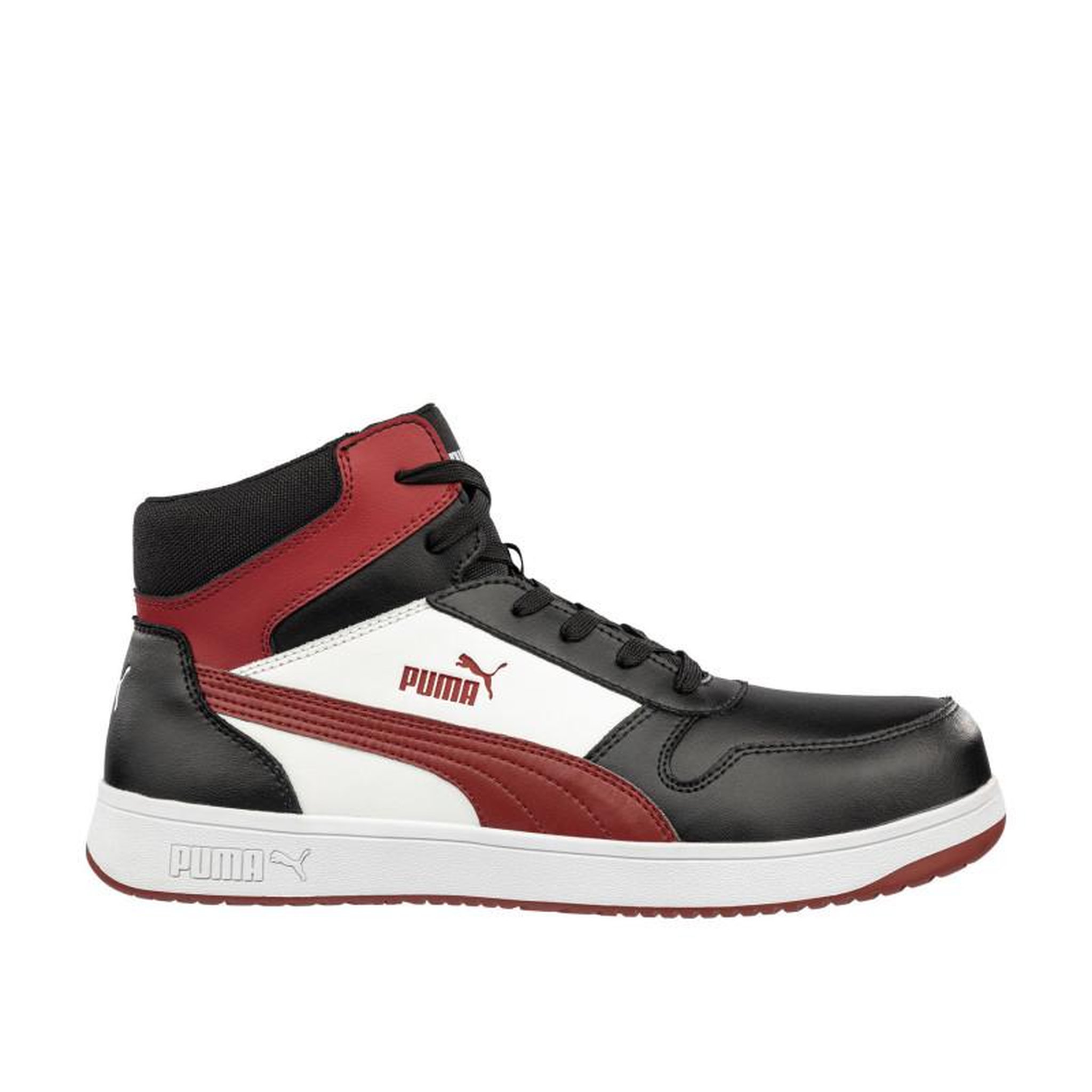 Voir la diapositive 2 : PUMA Chaussure de sécurité Frontcourt noir blanc rouge S3L P 42 PUMA 630050201000042