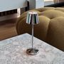 Voir la diapositive 4 : Lumisky Lampe de table sans fil EMILY Argent Aluminium H25cm