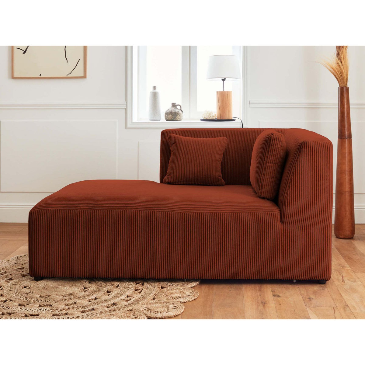 LISA DESIGN Victoire - canapé modulable d'angle gauche - 4 places - en velours côtelé