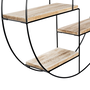 Voir la diapositive 3 : ID MARKET Etagère murale ronde LILY 4 niveaux bois et métal design industriel