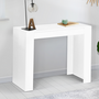 Voir la diapositive 3 : ID MARKET Table console extensible ORLANDO 6 personnes 140 cm bois blanc