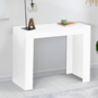 Voir la diapositive 3 : ID MARKET Table console extensible ORLANDO 6 personnes 140 cm bois blanc
