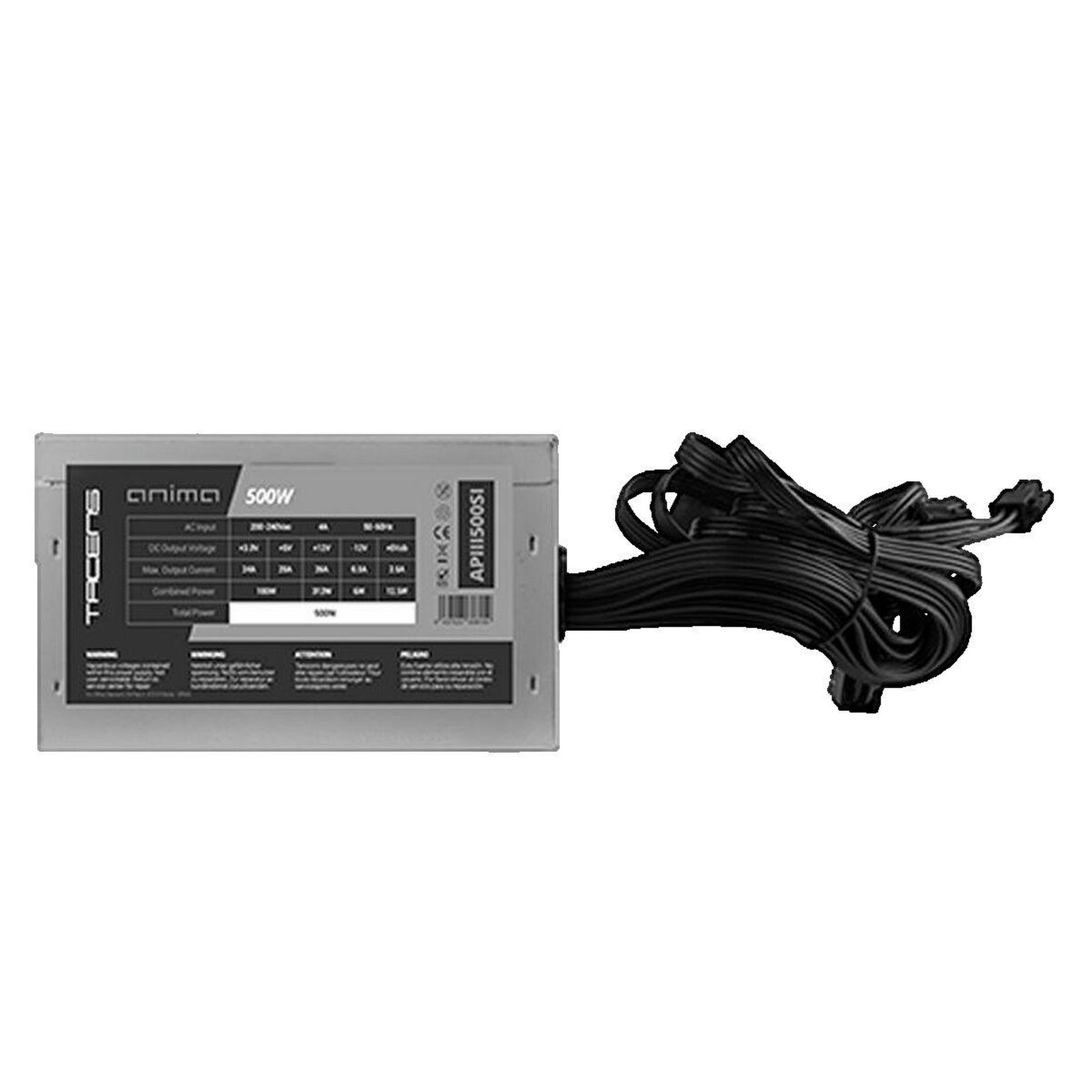 Voir la diapositive 3 : Tacens Alimentation Tacens Anima APIII500SI 500 W