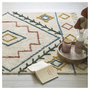 Voir la diapositive 1 : ATMOSPHERA Tapis déco rectangulaire en coton motifs ethniques ETNICOLOR