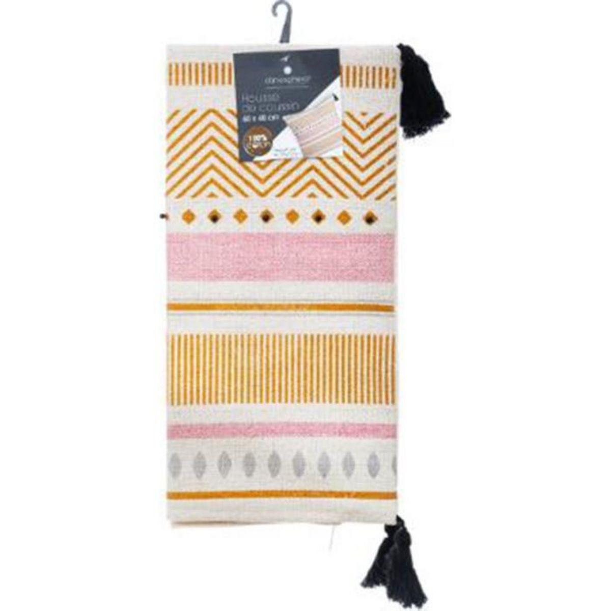 ATMOSPHERA Housse de Coussin  Rayure Perle  40x40cm Multicolore