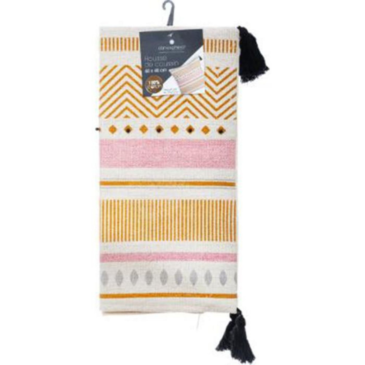 ATMOSPHERA Housse de Coussin  Rayure Perle  40x40cm Multicolore