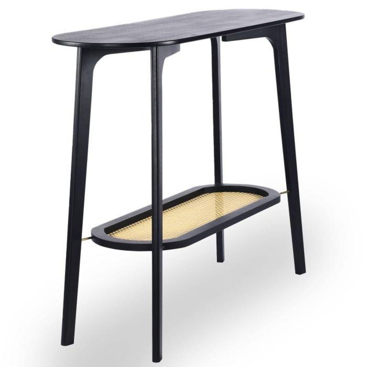 Paris Prix Console Design Avec Cannage  Coralie  100cm Noir