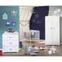 Voir la diapositive 3 : BABY PRICE Armoire chambre bébé 2 portes NEW BASIC Boutons Etoile Gris
