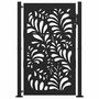 Voir la diapositive 3 : VIDAXL Portail de jardin noir 105x155 cm acier conception de vagues
