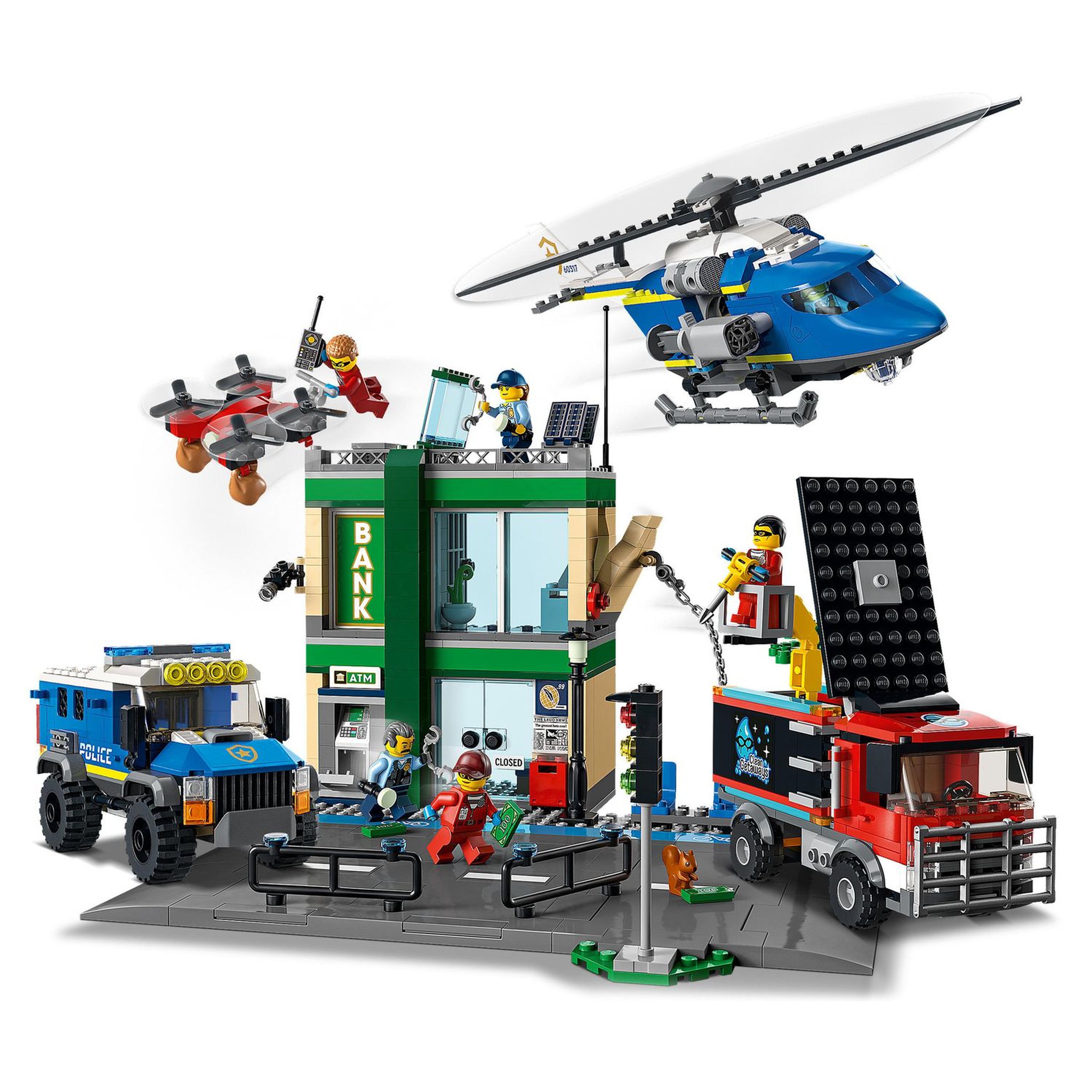 Voir la diapositive 4 : LEGO City 60317 - La course-poursuite de la police à la banque