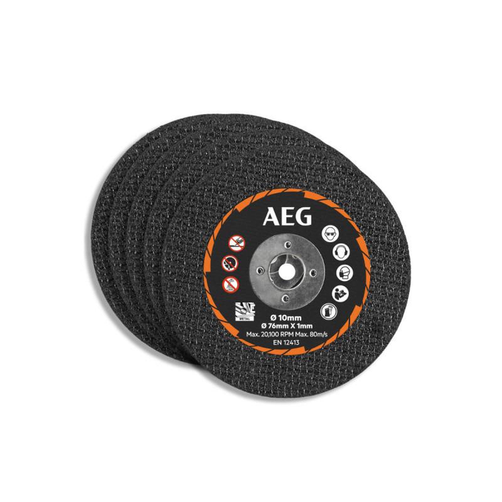 Voir la diapositive 2 : AEG 5 disques à tronçonner abrasifs aeg - 76mm - aakmmmc05