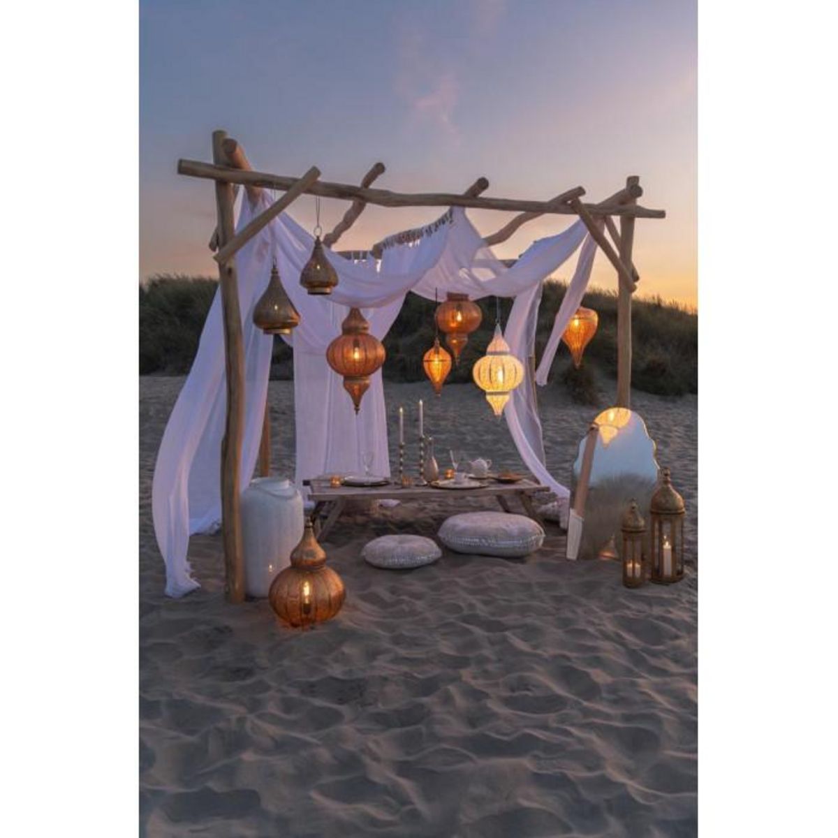 Paris Prix Lanterne Déco en Métal  Wiz  70cm Blanc