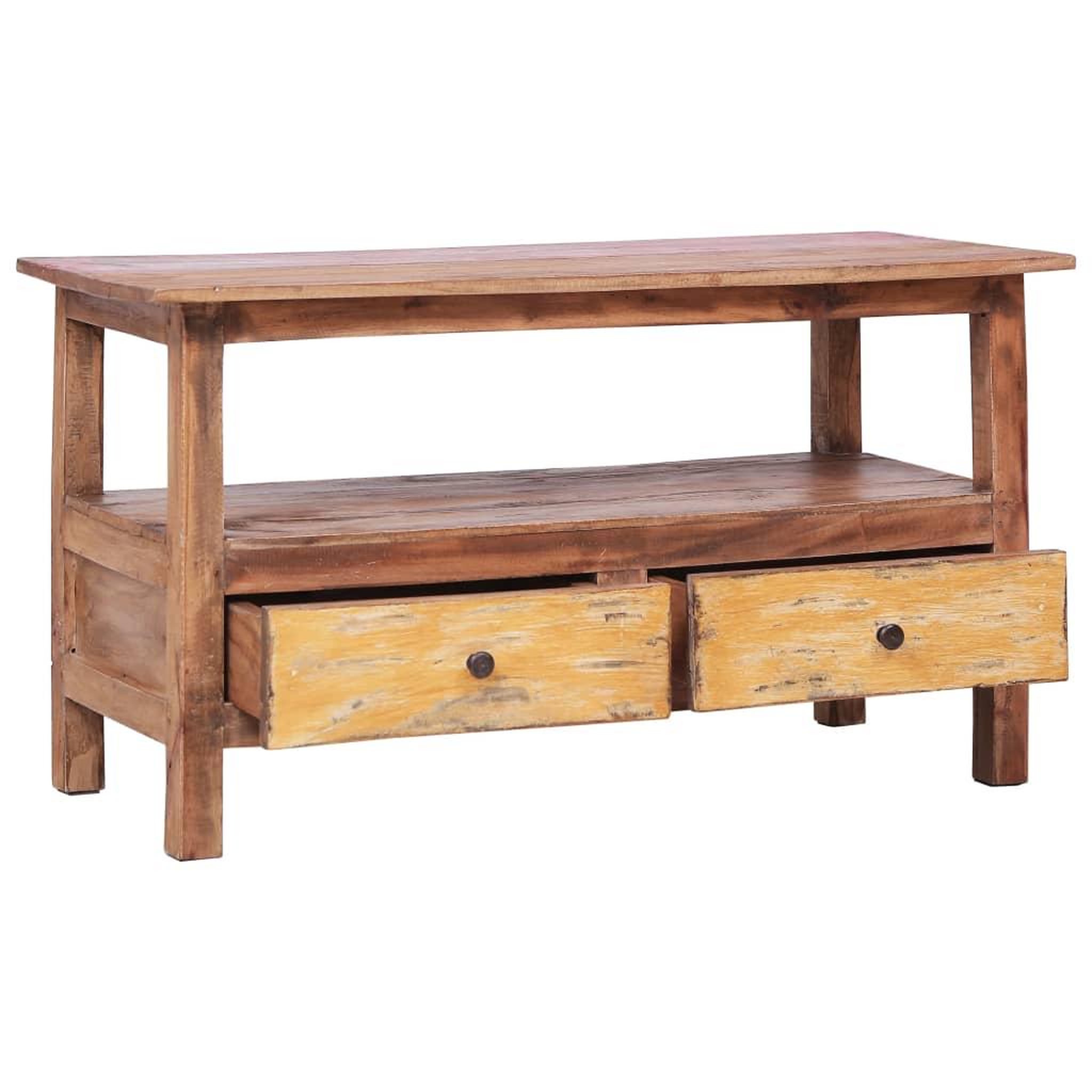 Voir la diapositive 2 : VIDAXL Meuble TV 90x40x50 cm Bois de recuperation massif