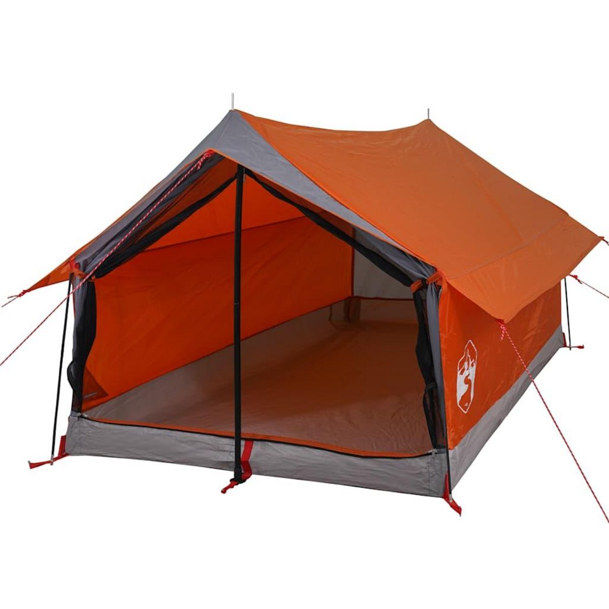 VIDAXL Tente de camping 2 personnes gris et orange impermeable
